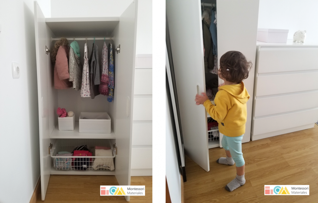 Armario Montessori Armario para una habitación Montessori